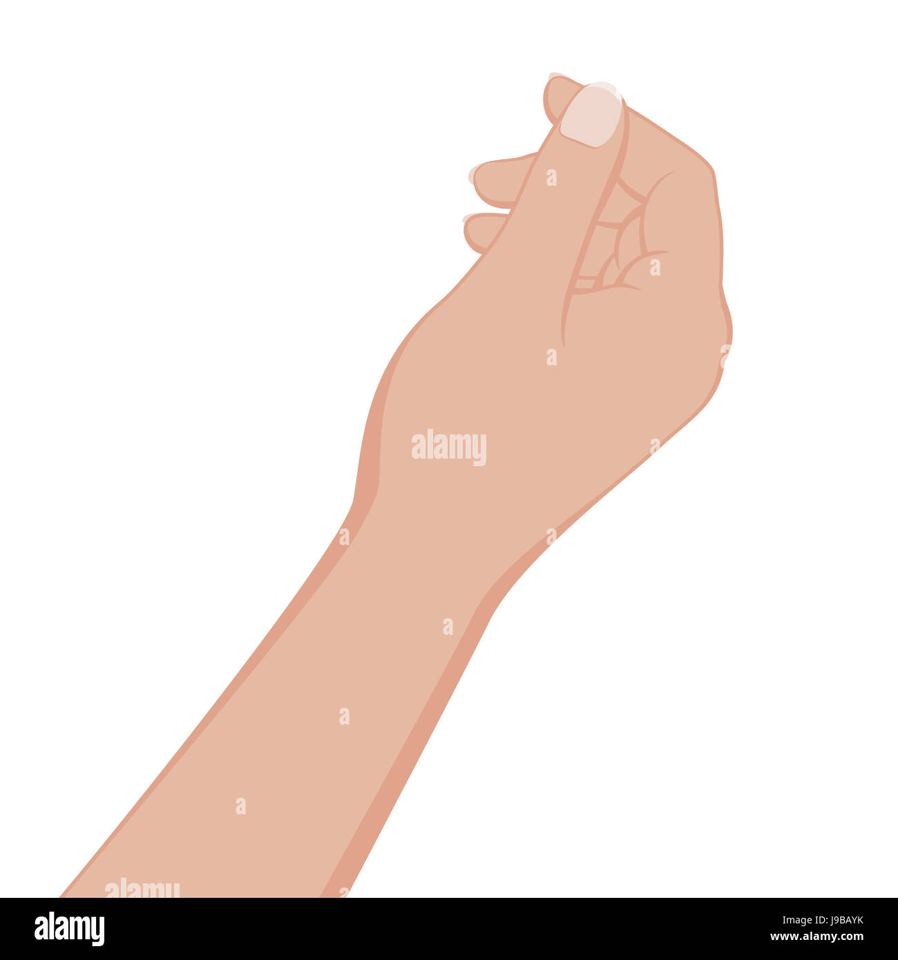 Donna, presente, mano, arte, umana, essere umano, linee, illustrazione, dono, Foto Stock