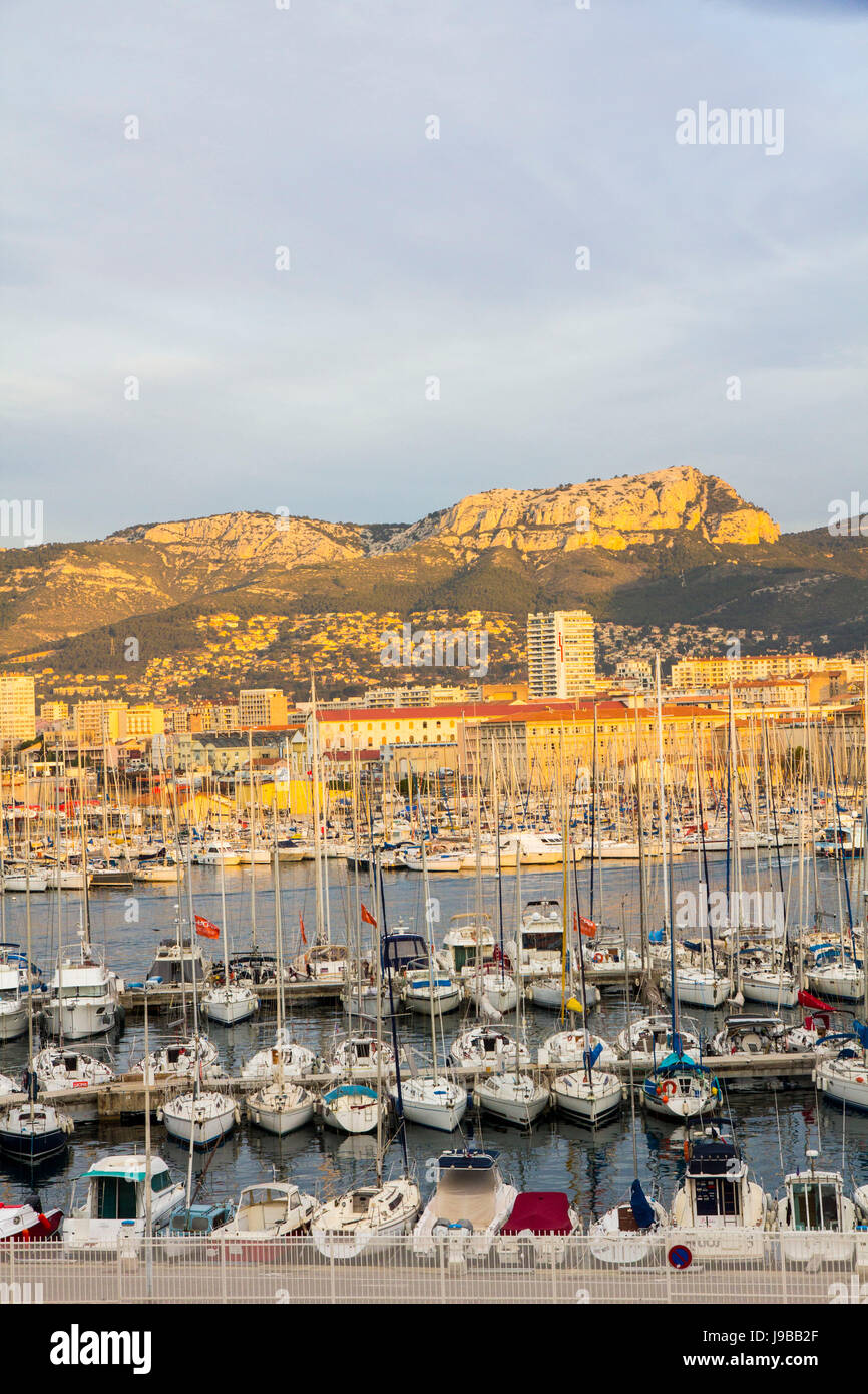 Porto e marina di Tolone. Francia Foto Stock