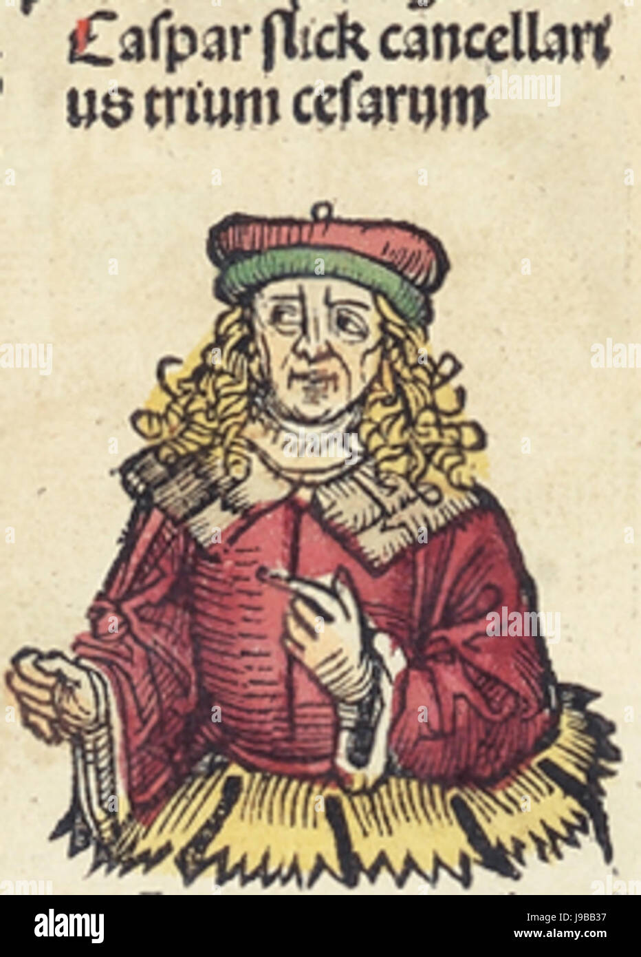 Il folio 240r3 della Cronaca di Norimberga, attribuito a Caspar, offre un'intricata illustrazione su legno che rappresenta la vita medievale, concentrandosi sui momenti storici e sulle figure chiave, offrendo uno sguardo al contesto europeo del XV secolo. Foto Stock