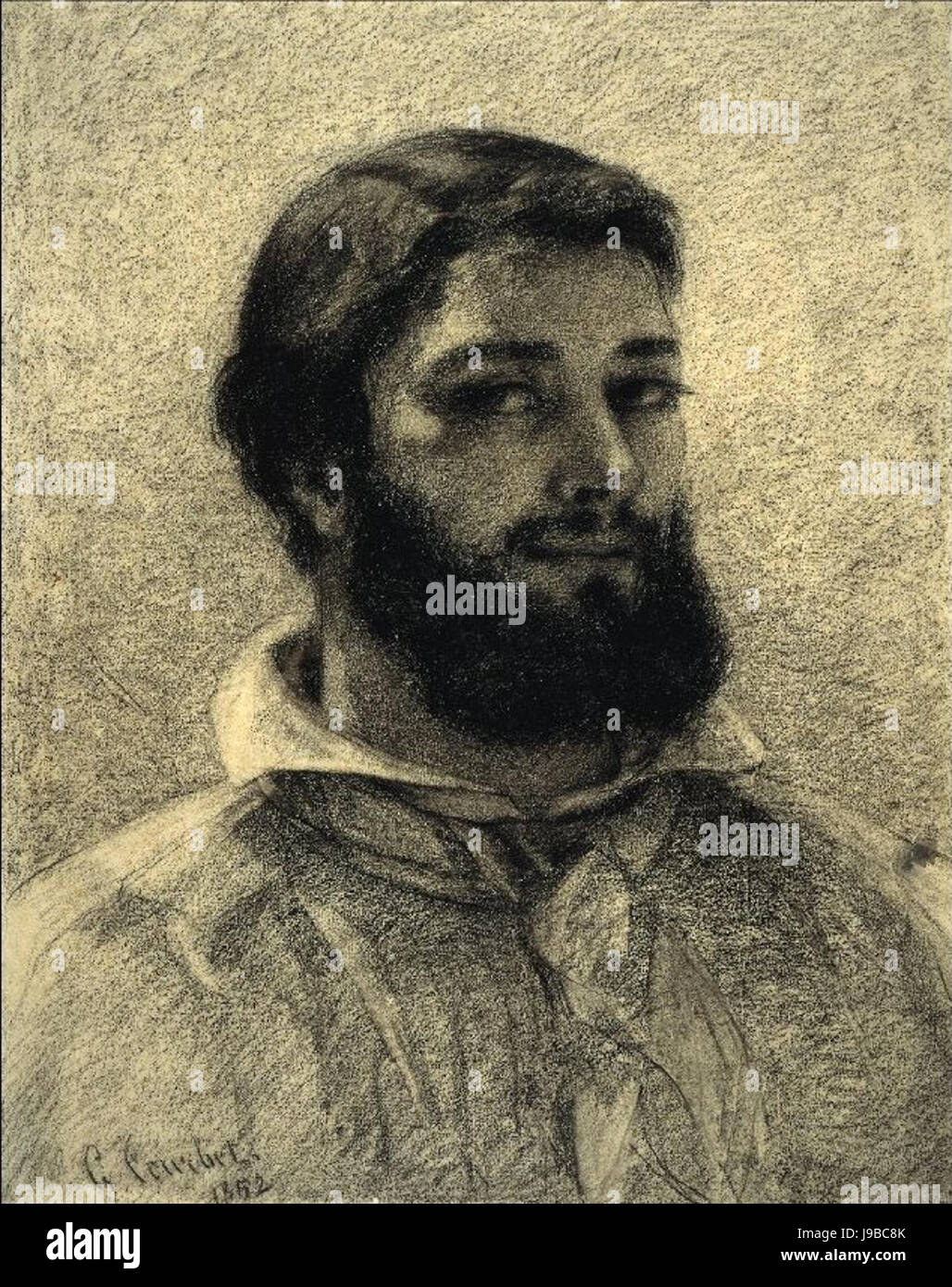 Ritratto di auto da Gustave Courbet 1852 Foto Stock Ritratto di auto da Gustave Courbet 1852 Foto Stock