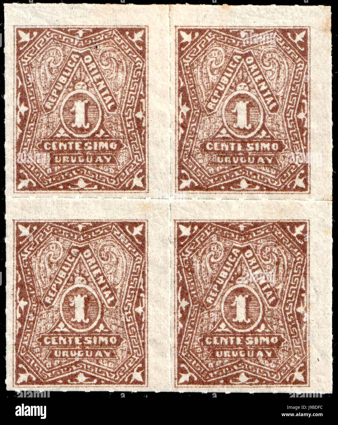 Uruguay 1880 SC44 B4 Foto Stock