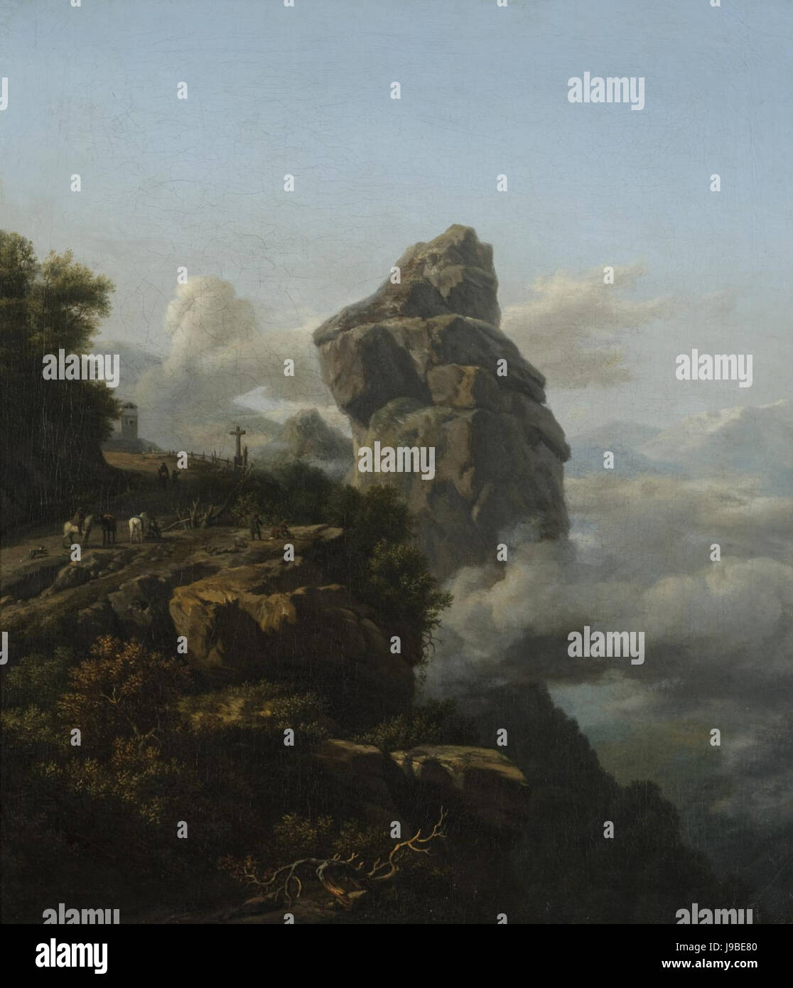 Chi viaggia su un valico alpino da Isaac de Moucheron, Museo di Shenandoah Valley Foto Stock