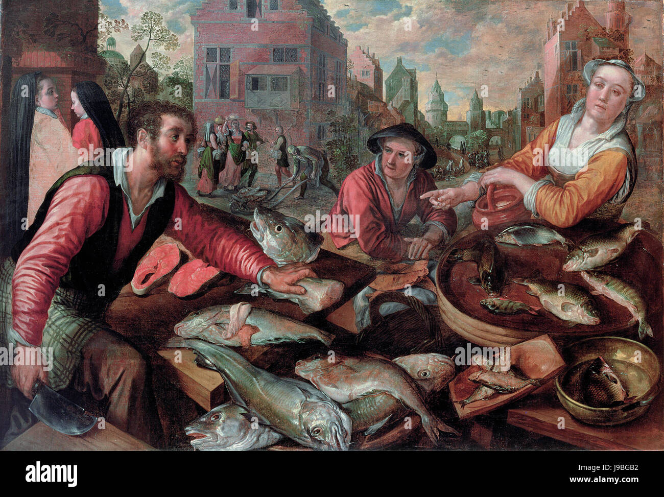 Il mercato del pesce, da Joachim Beuckelaer Foto Stock