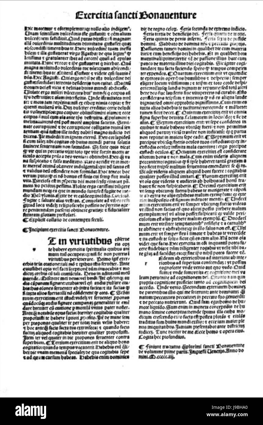 Seraphici doctoris sancti Bonauenture de Balneo 3 1504 Foto Stock