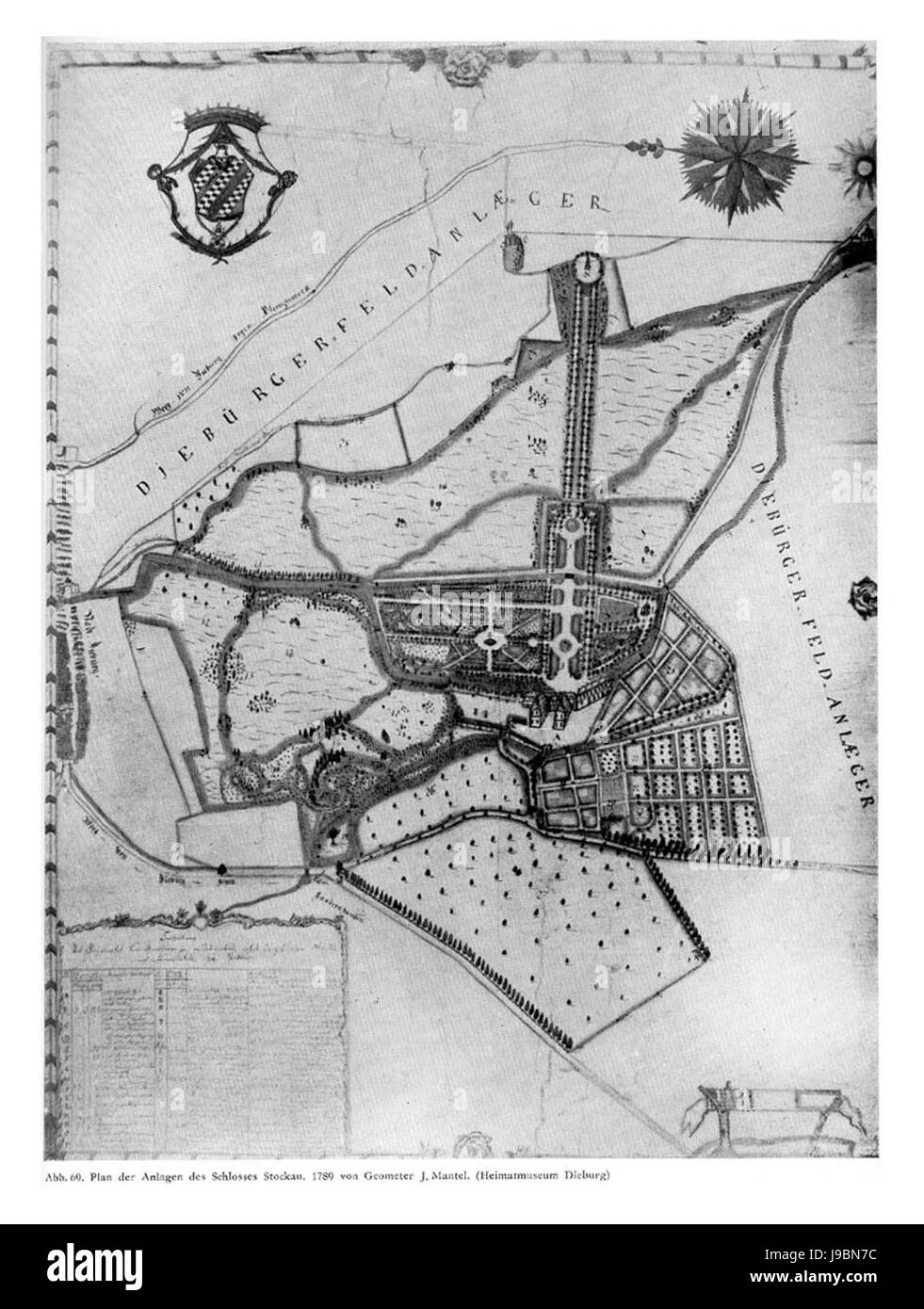 Schloss Stockau 1789 Foto Stock
