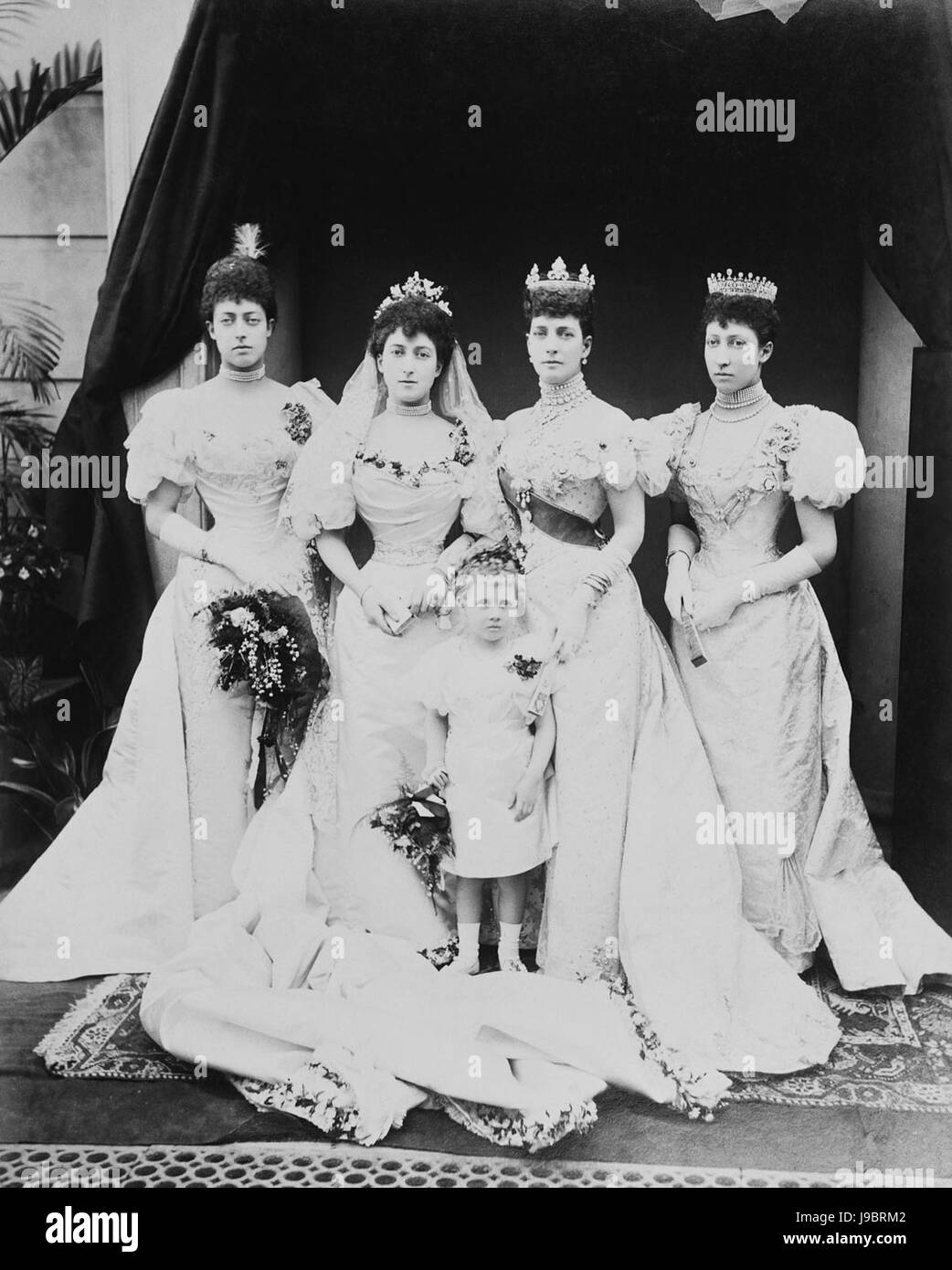 Gruppo fotografia scattata al matrimonio della Principessa Maud del Galles Foto Stock