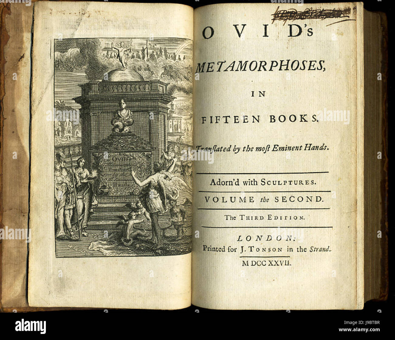 Ovidio metamorfosi vol II, 1727 Foto Stock