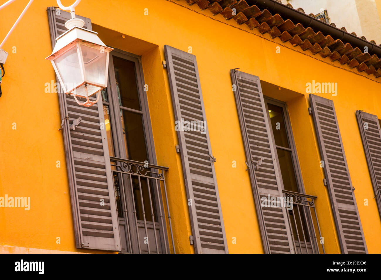 Facciata colorata a Tolone, Francia. Foto Stock