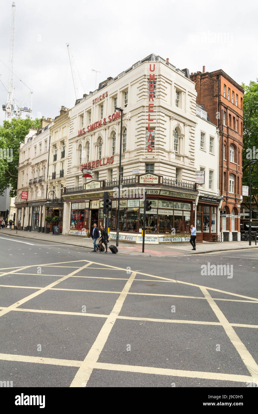 James Smith e figli Shop Ombrello a Holborn, Londra, Regno Unito Foto Stock
