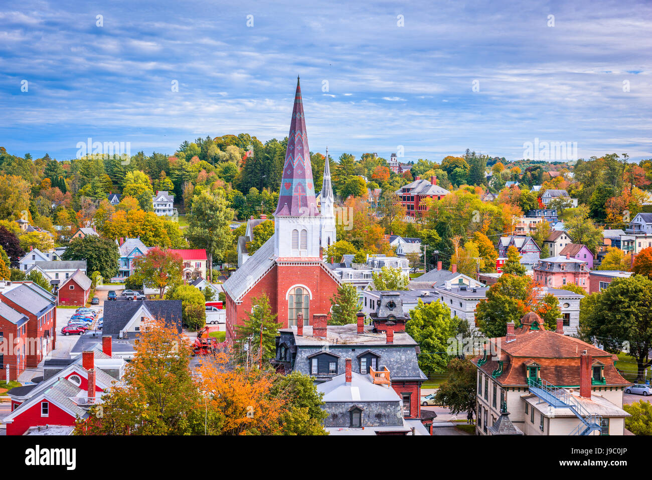 Montpelier, Vermont, USA lo skyline della città. Foto Stock