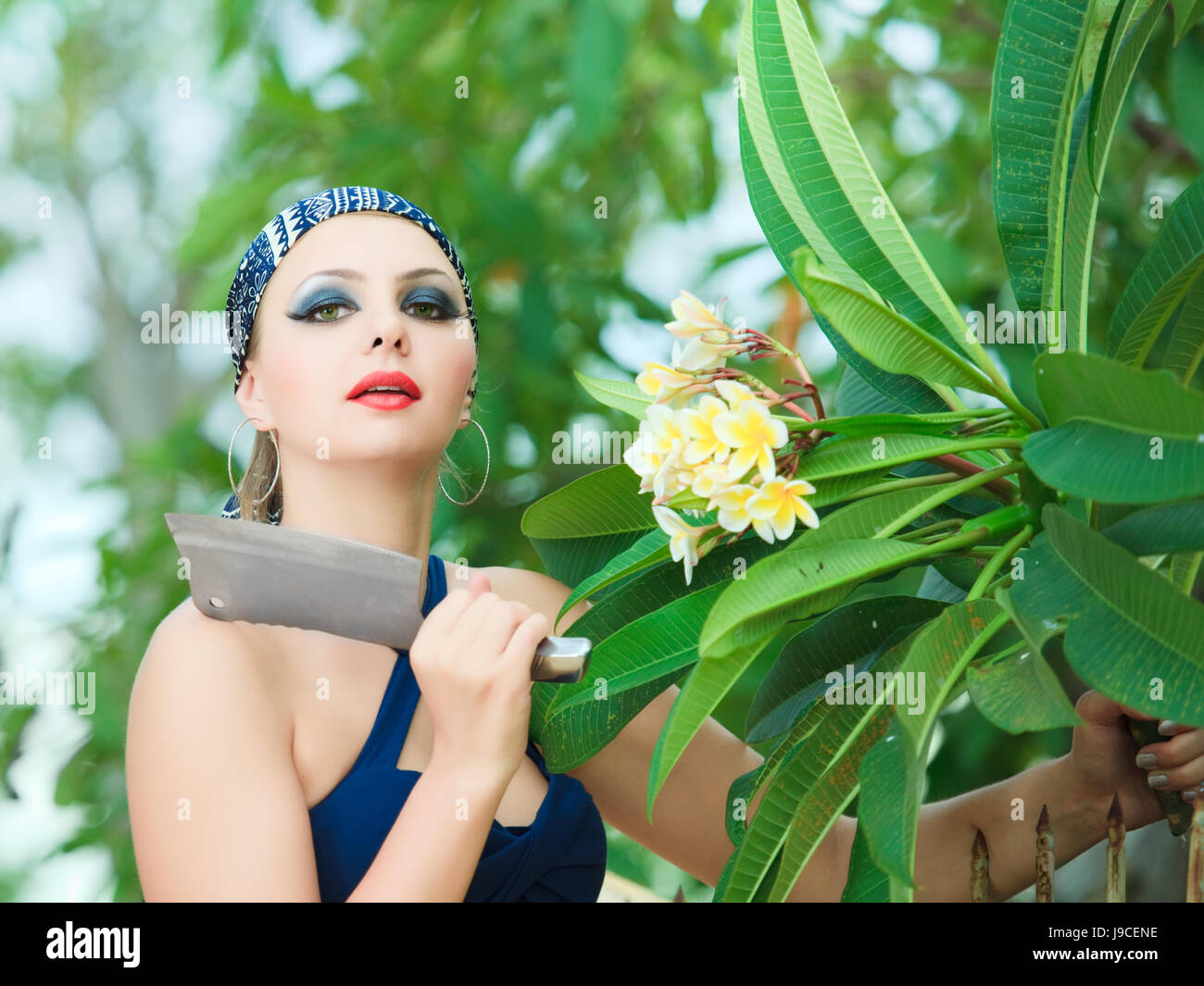 Donna Bella, beauteously, Nizza, estate, summerly, fastidioso, pert, Foto Stock