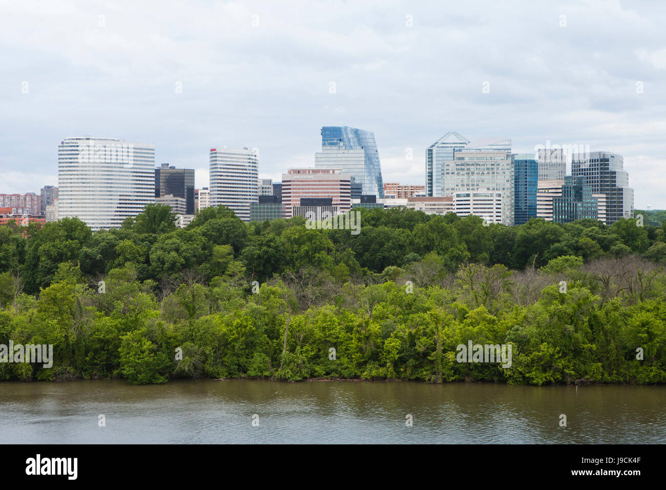 Skyline di Rosslyn - Arlington, Virginia, Stati Uniti d'America Foto Stock