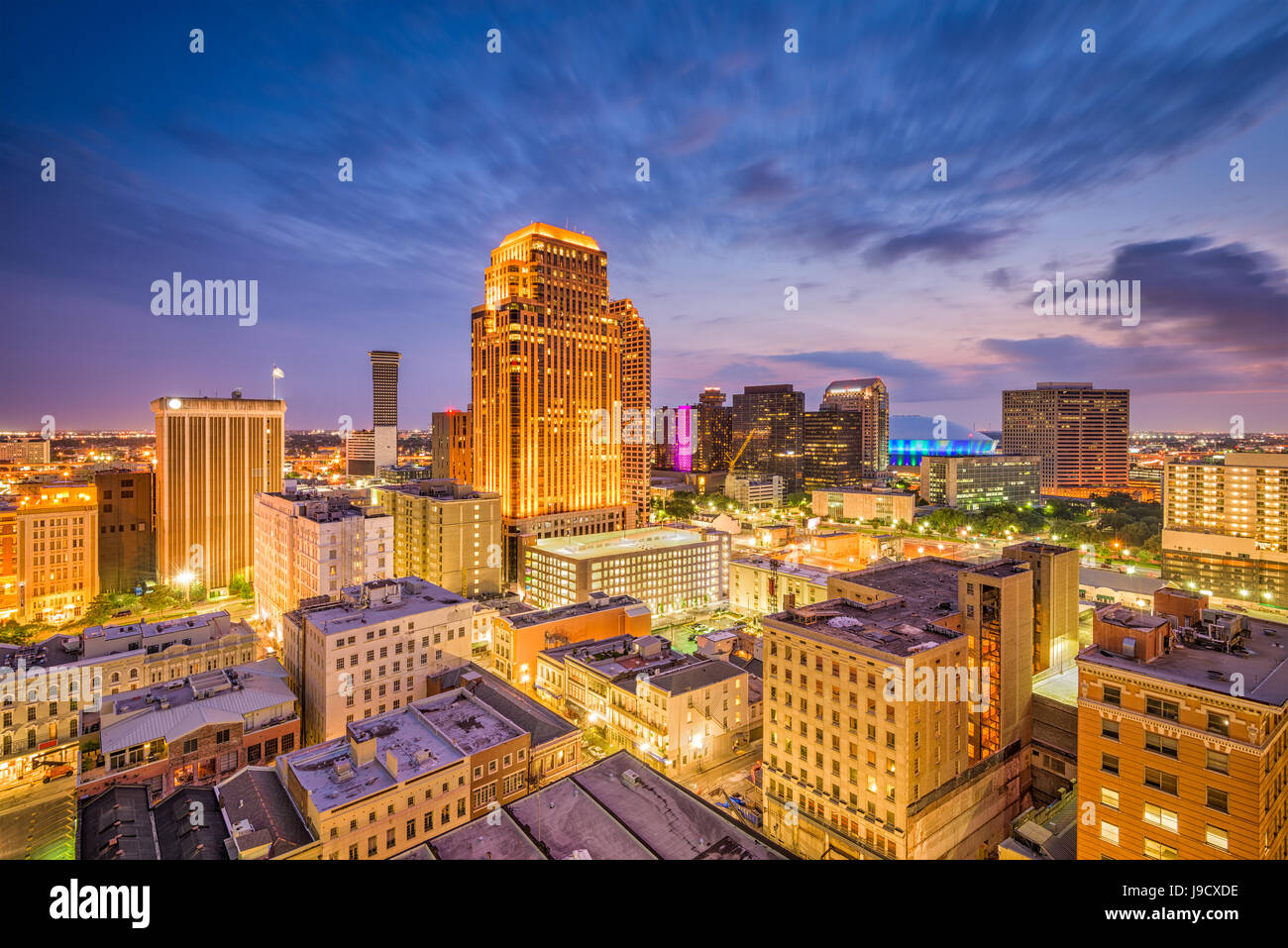 New Orleans, Louisiana, Stati Uniti d'America Central Business District skyline. Foto Stock