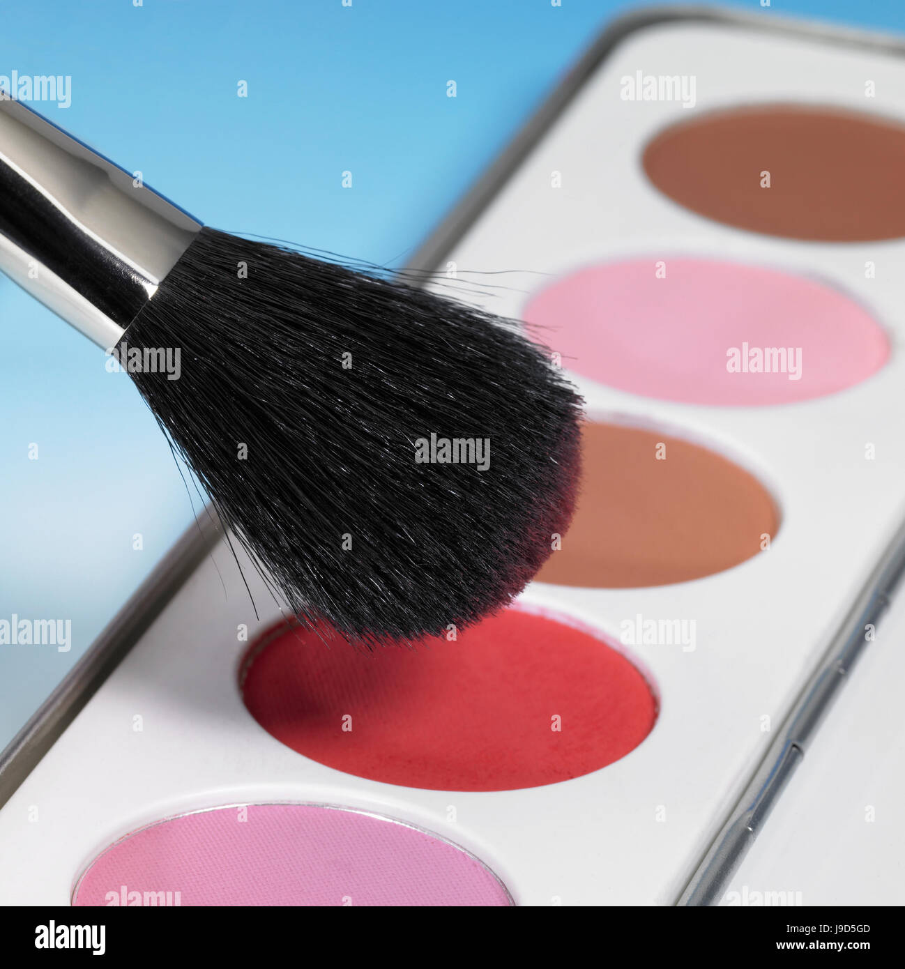 Cosmetici, prodotti di bellezza e di cura per il make-up, faccia in polvere, bella, beauteously, Nizza, Foto Stock