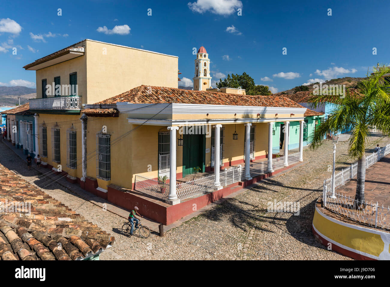 Il Convento de San Francisco e Plaza Mayor, Trinidad, Sito Patrimonio Mondiale dell'UNESCO, Cuba, West Indies, dei Caraibi Foto Stock