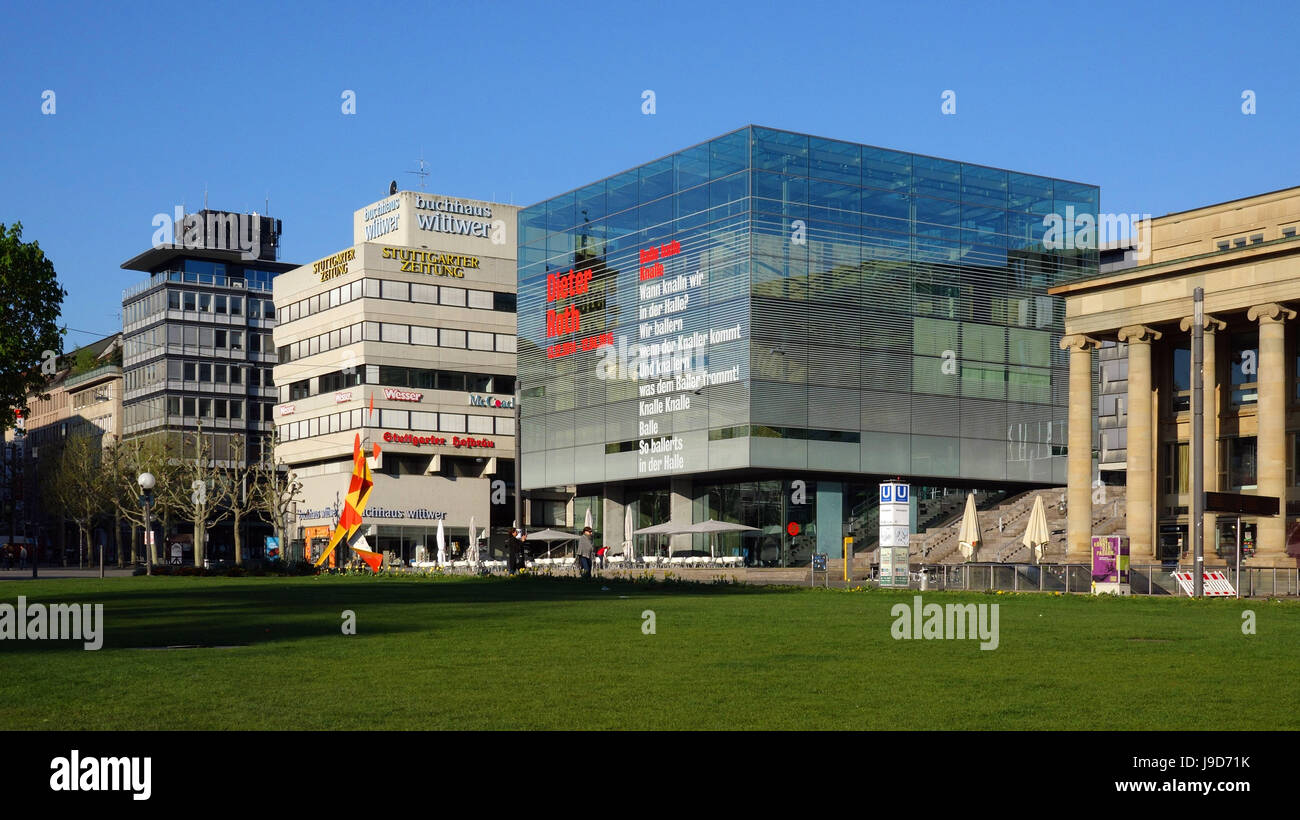 Museo di arte sulla Piazza del Palazzo di Stoccarda, Baden-Württemberg, Germania, Europa Foto Stock