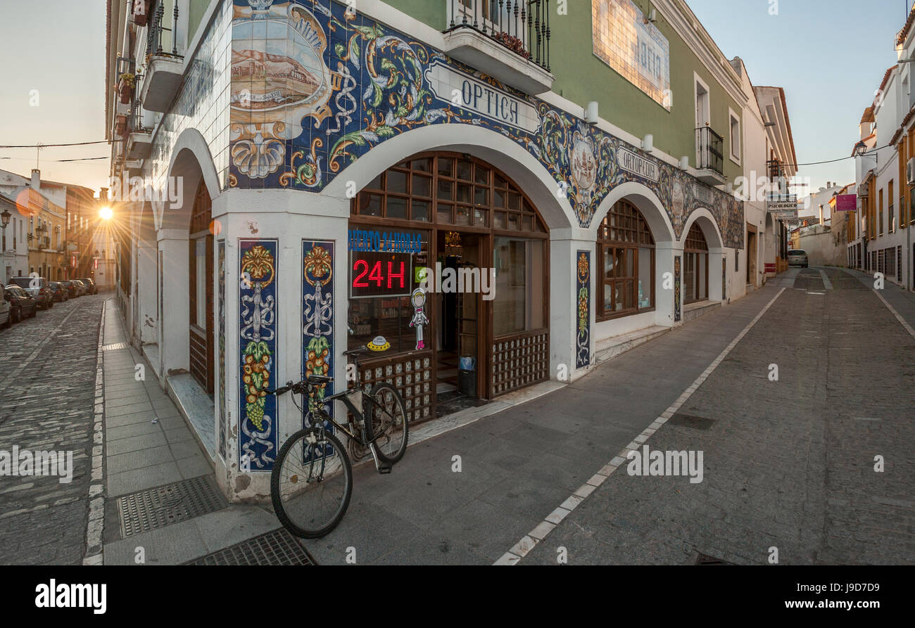Farmacia piastrellato a Zafra, Badajoz, Estremadura, Spagna, Europa Foto Stock