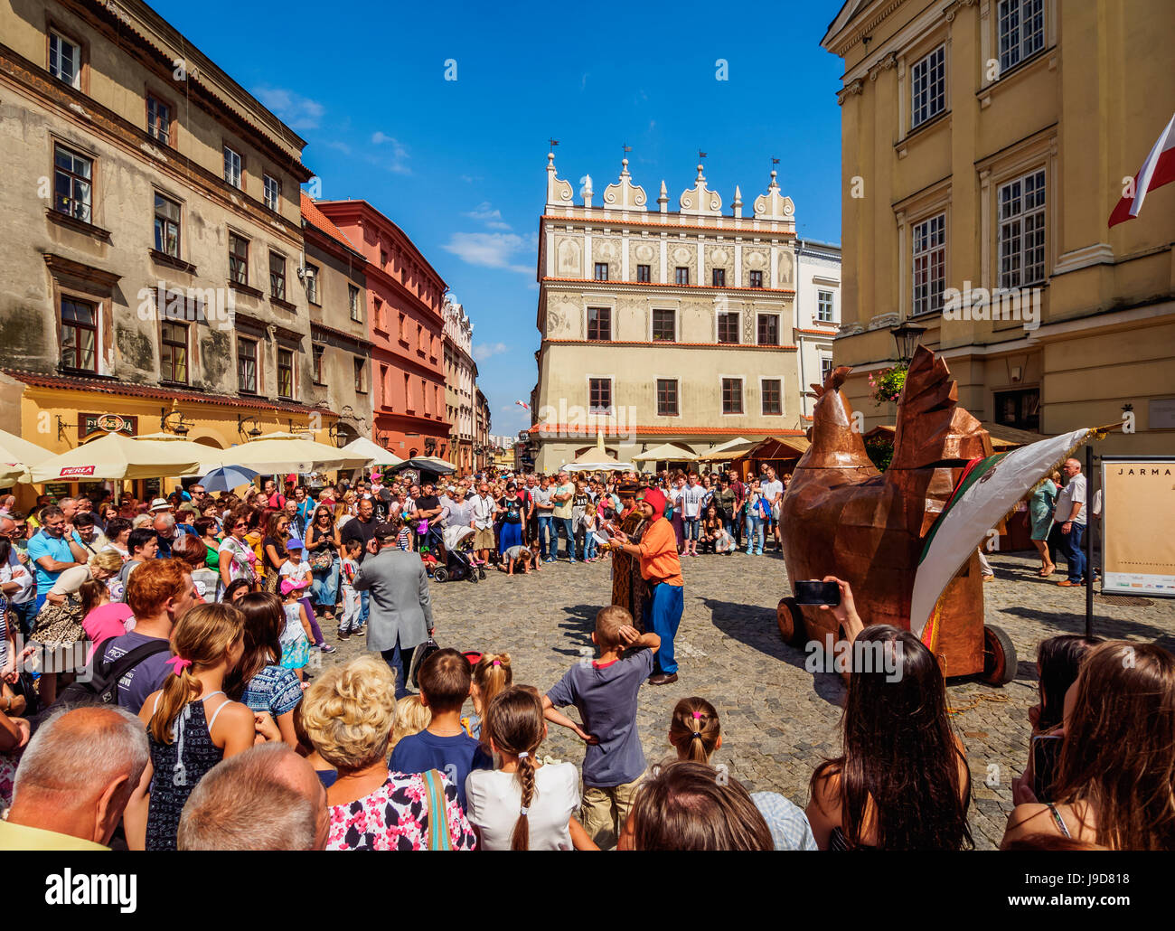 Gallina di rame durante la fiera iagellonica, la Città Vecchia, la città di Lublino Lublino voivodato, Polonia, Europa Foto Stock