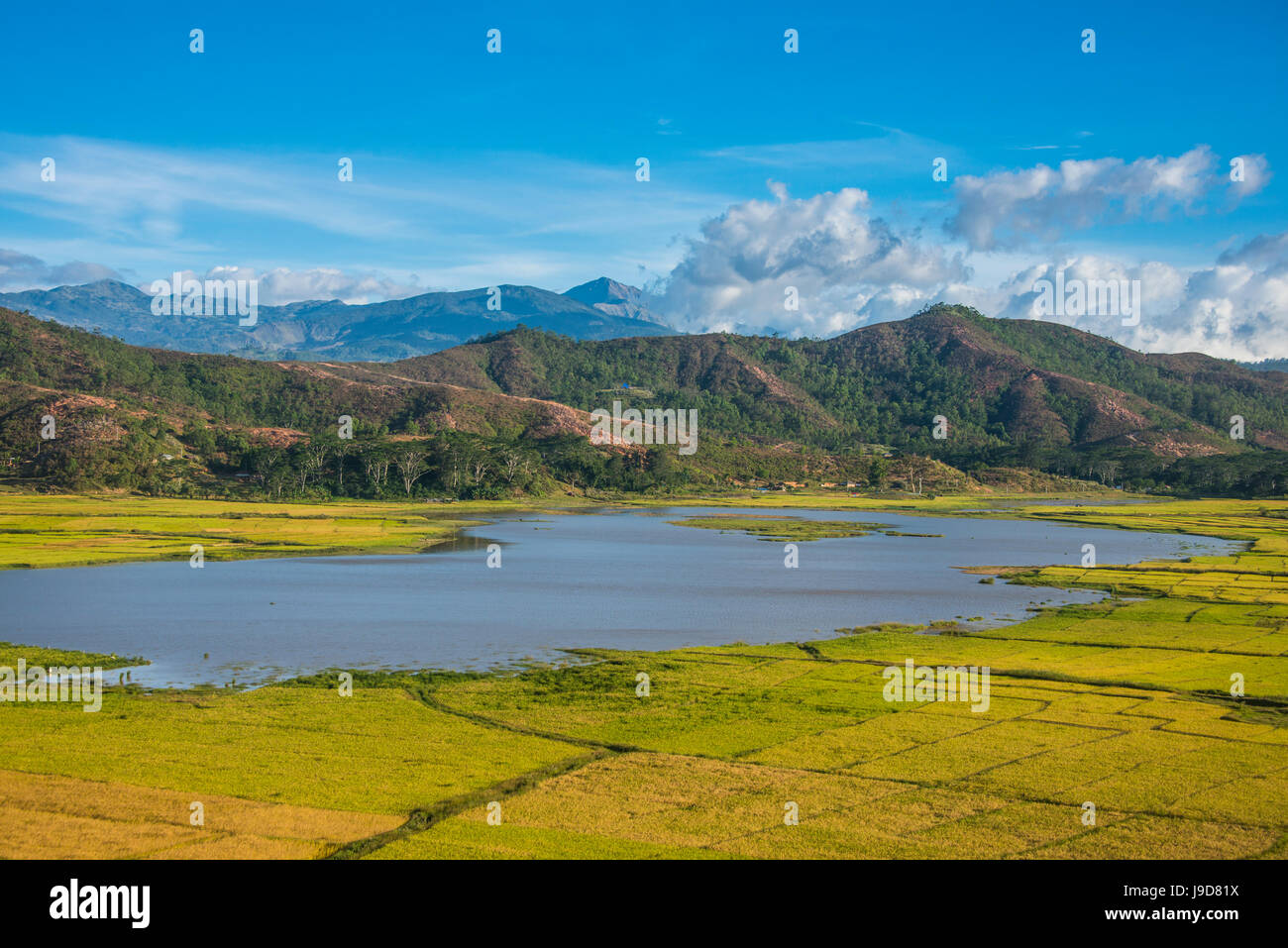 Vista sull'altopiano di Suai, Timor orientale, Asia sud-orientale, Asia Foto Stock