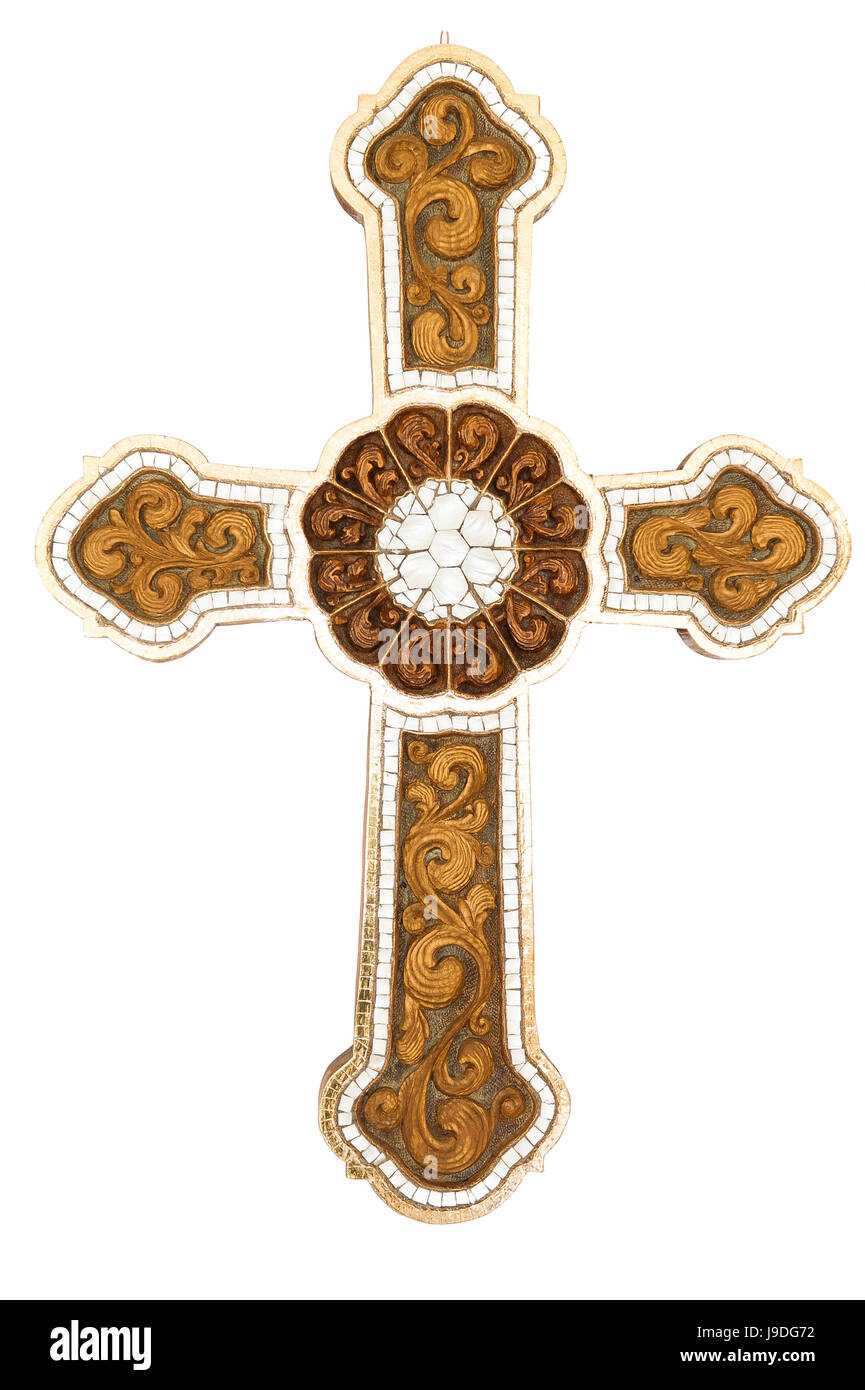 Crocefisso Ortodosso Russo Bizantino In Legno A Tre Bracci – 20 Cm, Da Parete, Per Altare Familiare E Chiesa