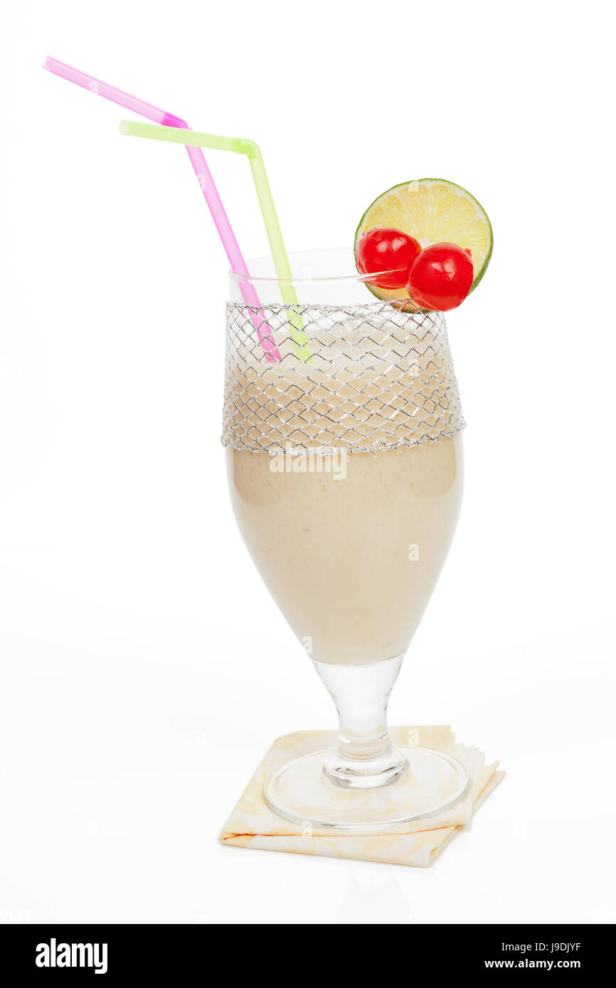 Cocktail, long-drink, smoothie, vetro, calice, tumbler, cibo, aliment, bere, Foto Stock