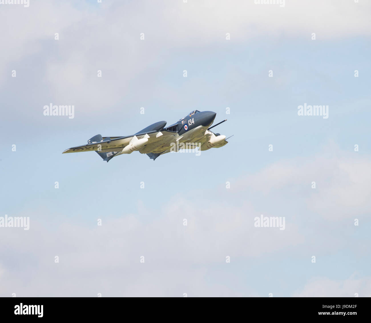 Sea Vixen jet da combattimento al Duxford Airshow di Maggio 2017 Foto Stock