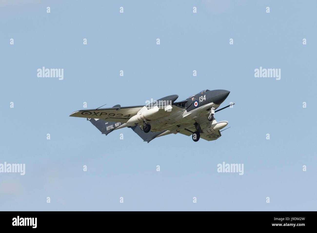 Sea Vixen jet da combattimento al Duxford Airshow di Maggio 2017 Foto Stock