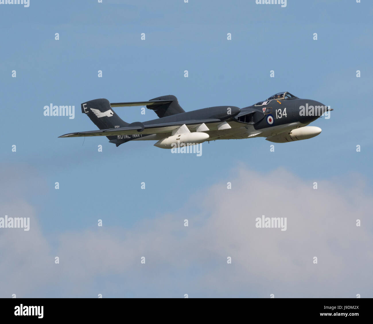 Sea Vixen jet da combattimento al Duxford Airshow di Maggio 2017 Foto Stock