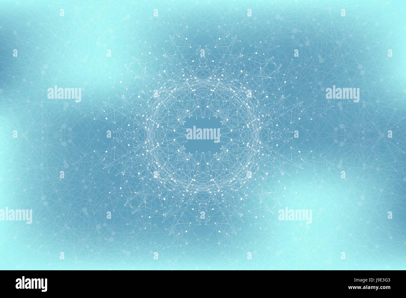 Astratto geometrico linea collegati con punti. Grande per la visualizzazione di dati. Molecola e la comunicazione dello sfondo. Social network information. La tecnologia moderna del concetto. Illustrazione Vettoriale. Illustrazione Vettoriale