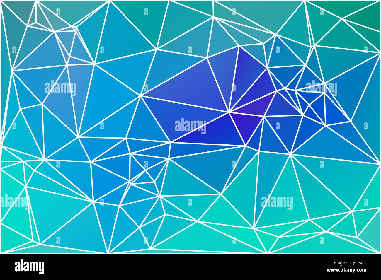 Blu Turchese viola basso astratta geometrica poly lo sfondo con il triangolo bianco maglia. Illustrazione Vettoriale