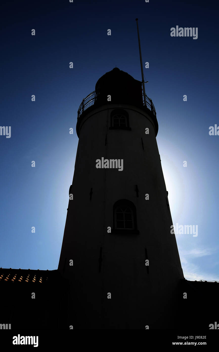 Urk Lighthouse è un faro in Urk, Paesi Bassi, presso le sponde orientali del lago IJsselmeer. Foto Stock