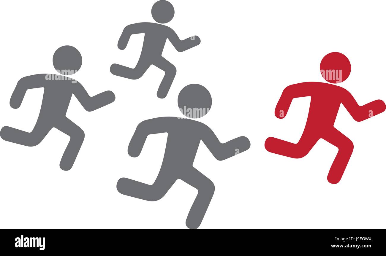 Leader della concorrenza. Concetto illustrazione vettoriale. Illustrazione Vettoriale