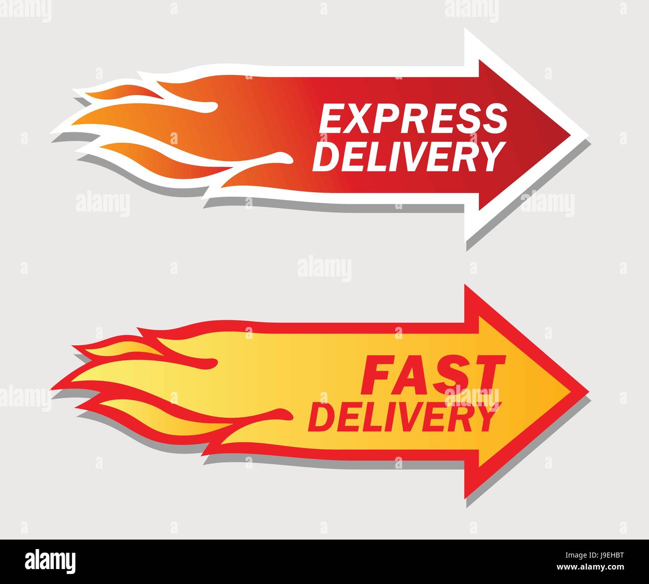 Express e consegna rapida simboli. Illustrazione Vettoriale. Illustrazione Vettoriale