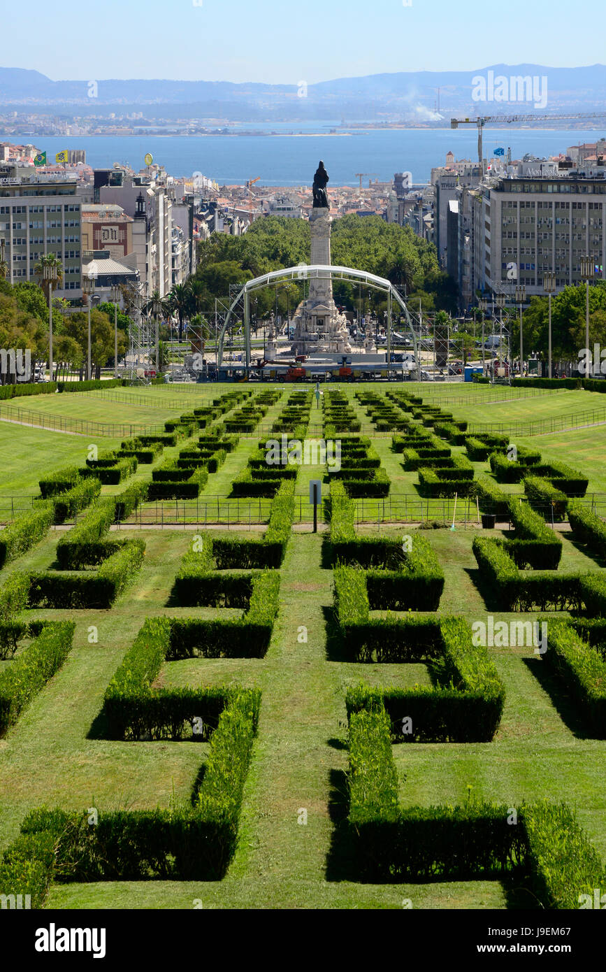 Parque Eduardo VII Lisbona Portogallo Edward Park Foto Stock