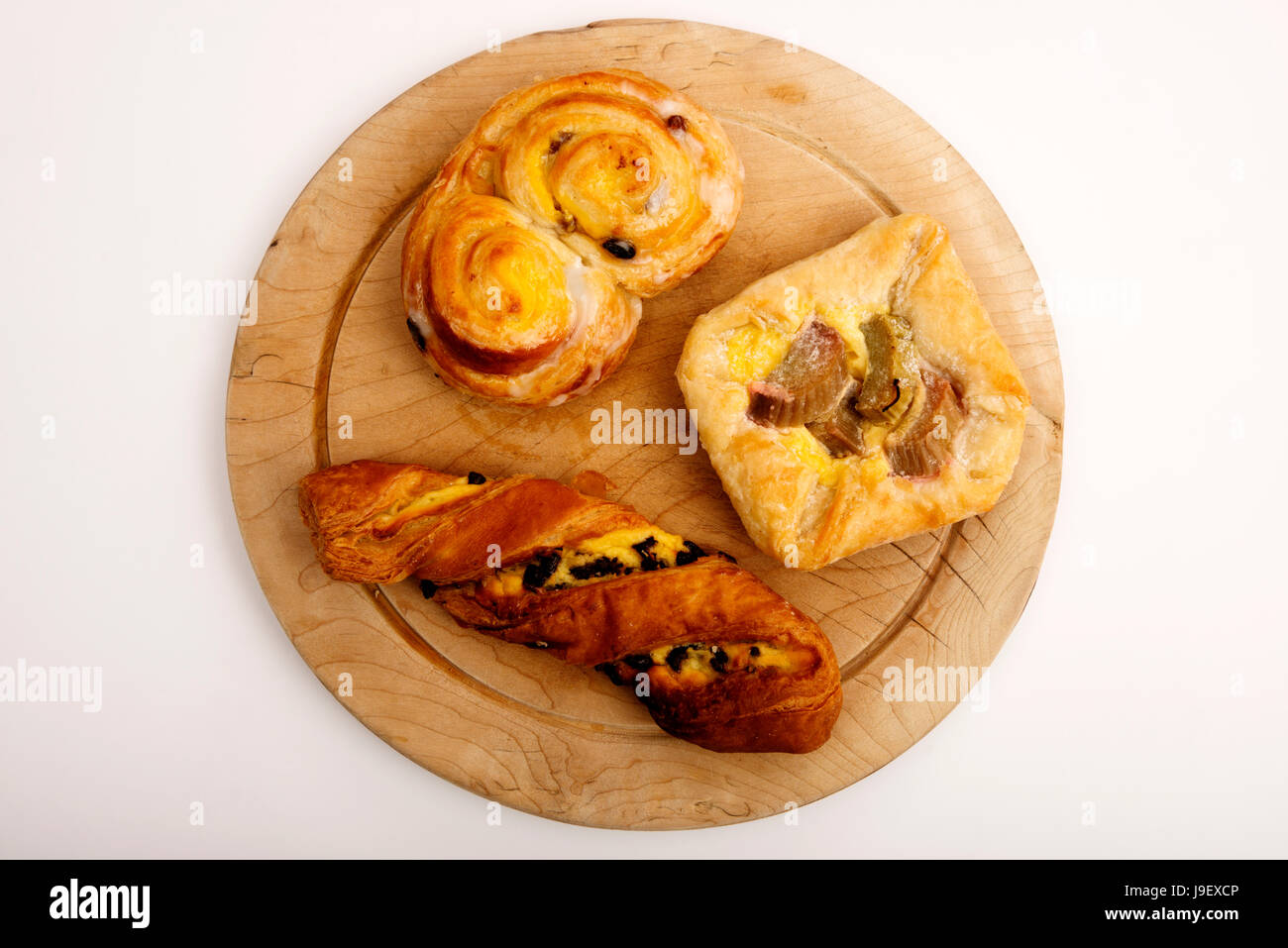 Un assortimento di pasticceria danese Foto Stock