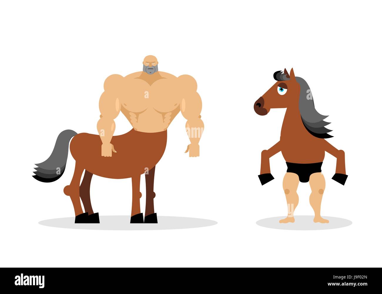 Centaur mitica creatura. Metà cavallo mezza persona. Sport creatura.  Fiabesca personaggi atleta. L uomo cavallo Immagine e Vettoriale - Alamy