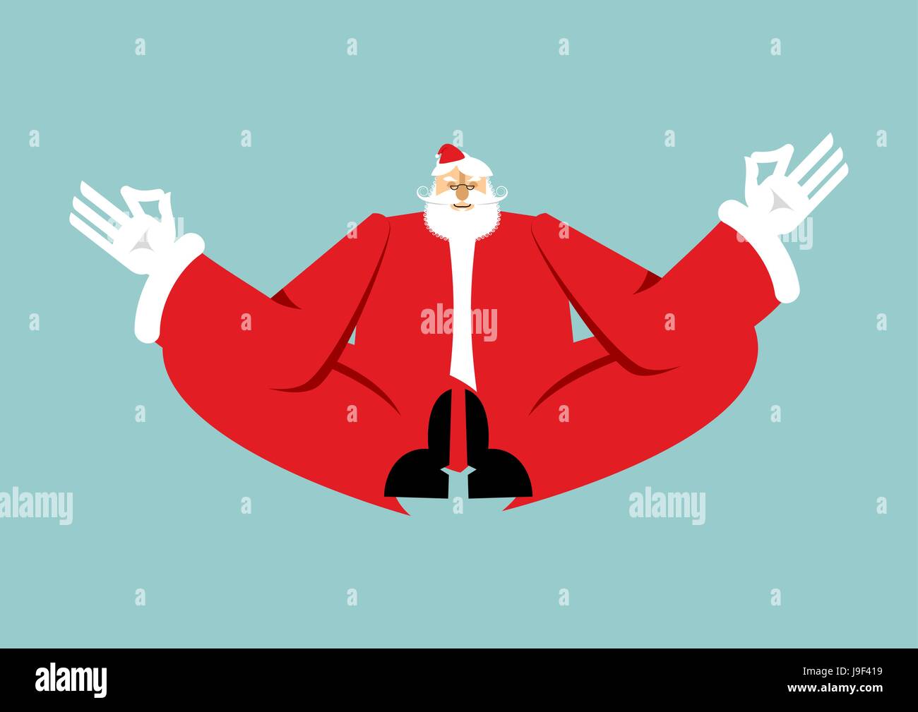 Immagini Natale Zen.Il Natale Di Yoga Santa Claus Yogi Anno Nuovo Zen Nonno In Posizione Del Loto Xmas Illuminismo E Relax Immagine E Vettoriale Alamy
