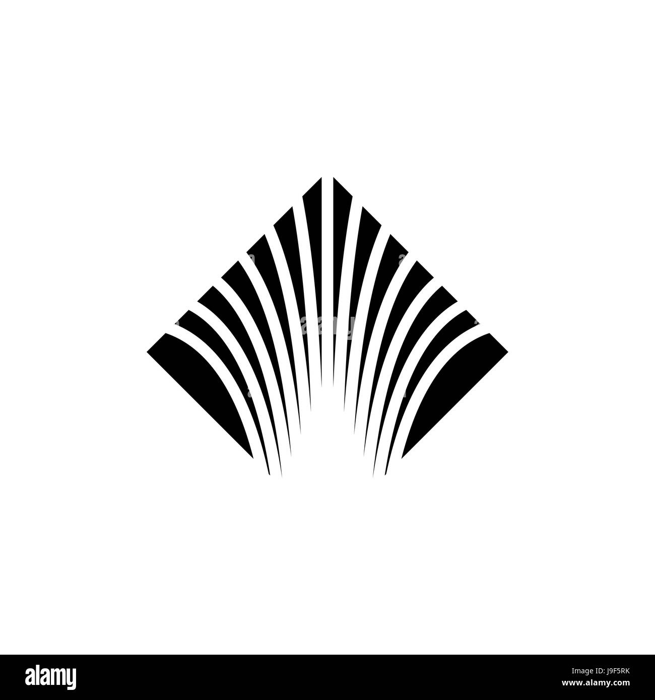 Flusso di informazioni logo. Il filo tagliato emblema astratta. Illustrazione Vettoriale