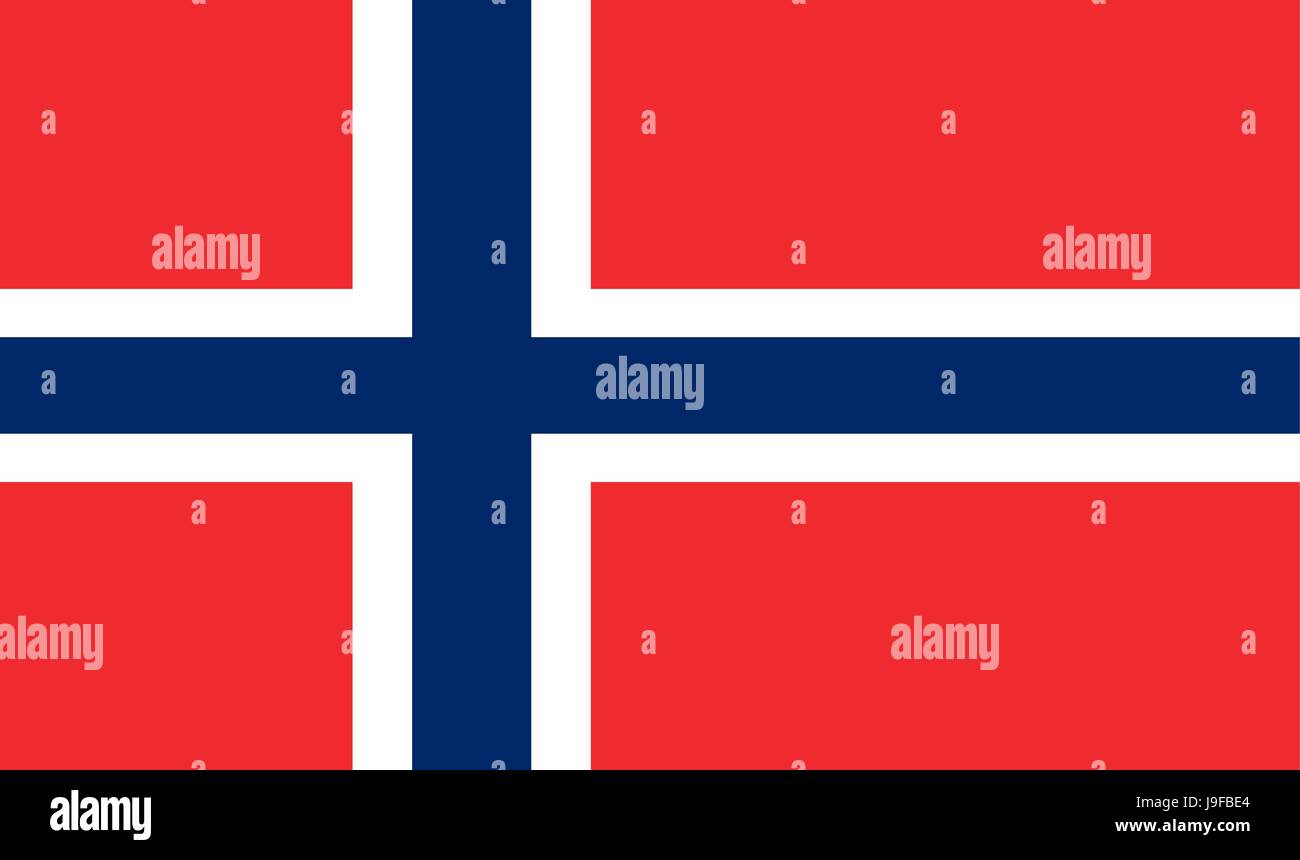 Bandiera norvegese, illustrazione vettoriale Illustrazione Vettoriale