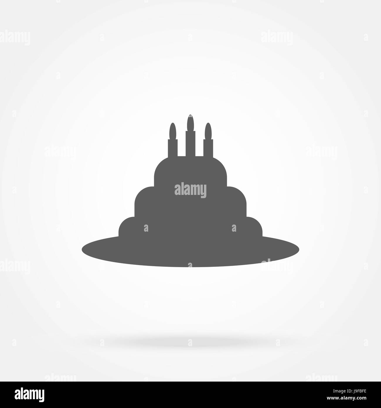 Torta di vettore di icona Illustrazione Vettoriale