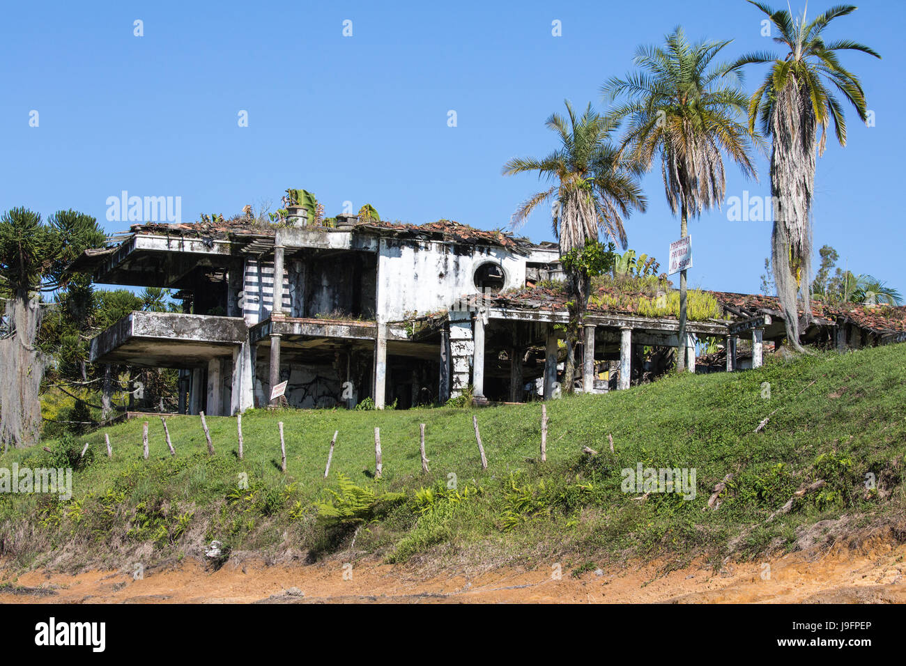 Ha bombardato il mansion appartenenti al Pable Escobar in penale Colombia Foto Stock