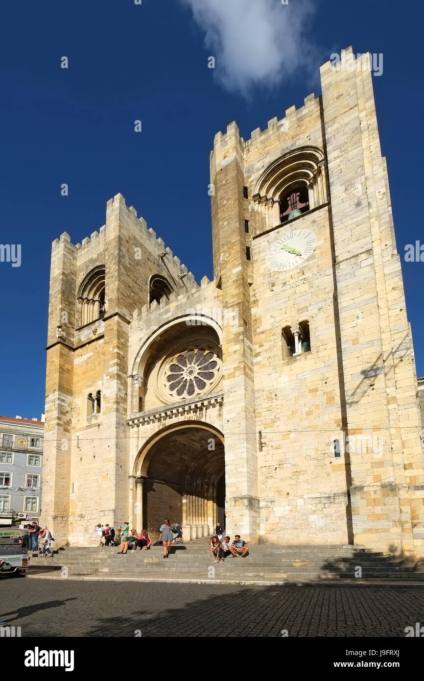 Se Cathedral Lisbon Portogallo chiesa cattolica religione Foto Stock