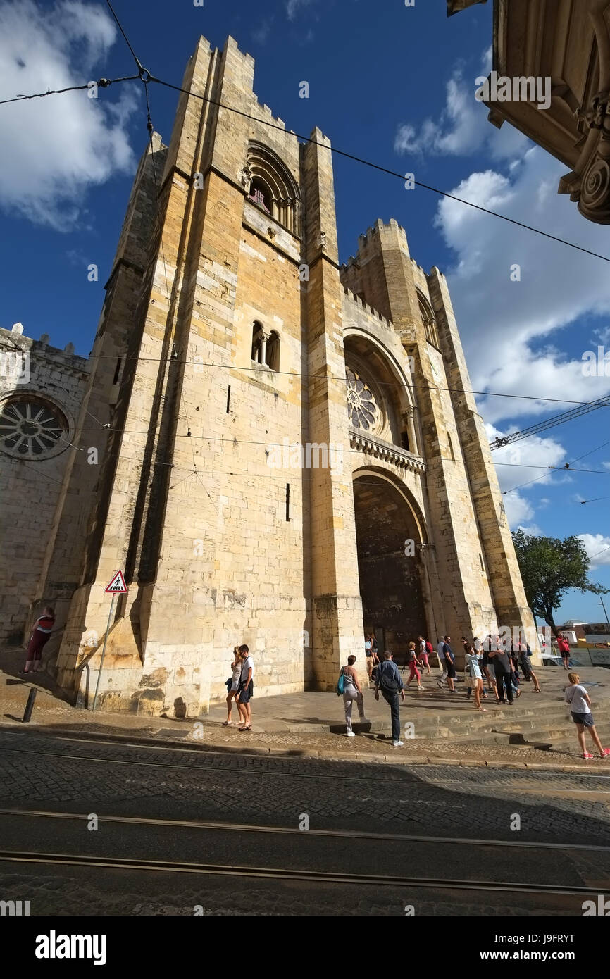Se Cathedral Lisbon Portogallo chiesa cattolica religione Foto Stock