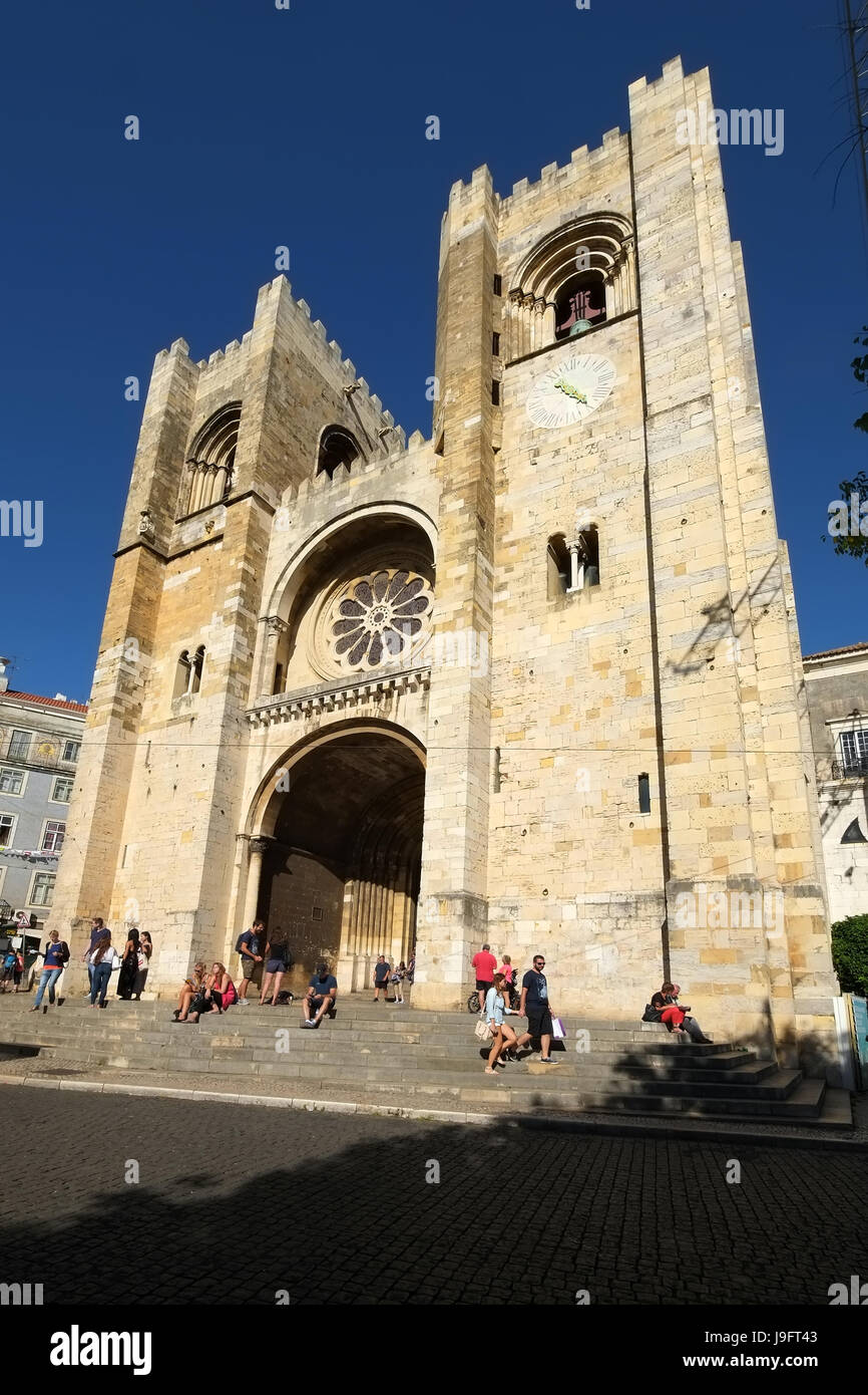 Se Cathedral Lisbon Portogallo chiesa cattolica religione Foto Stock