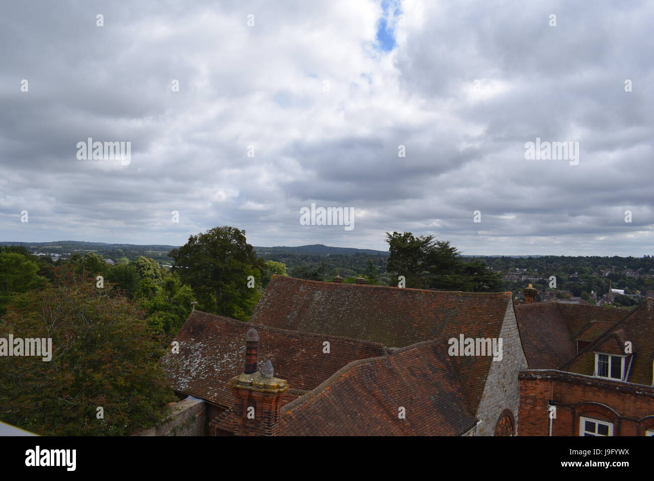 Farnham Castle mantenere 0003 Foto Stock