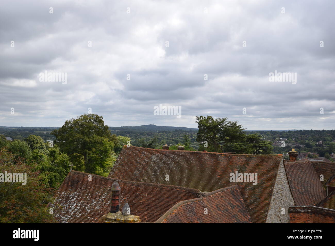 Farnham Castle mantenere 0003 Foto Stock