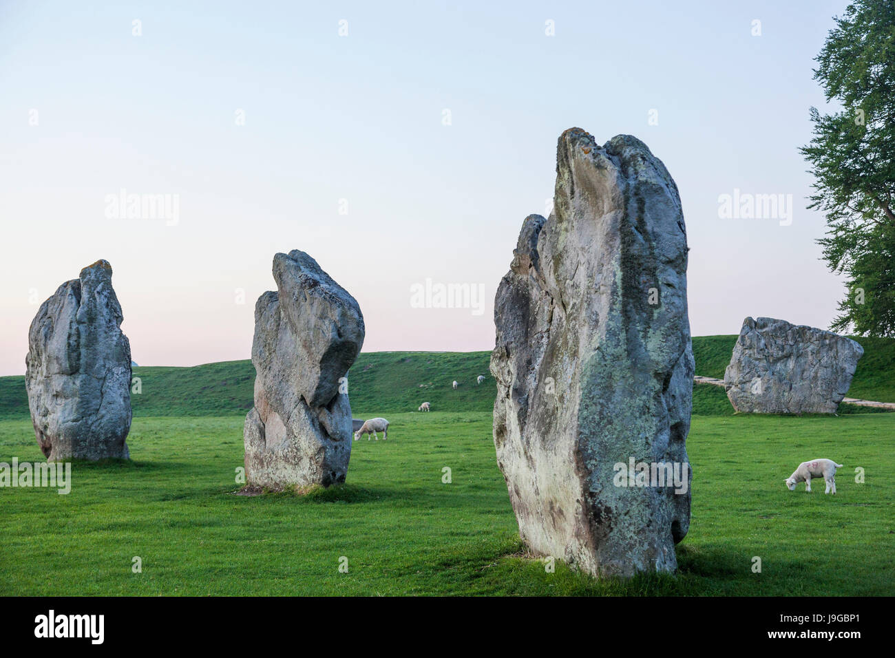 Inghilterra, Wiltshire, Avebury, Avebury Stone Circle Foto Stock