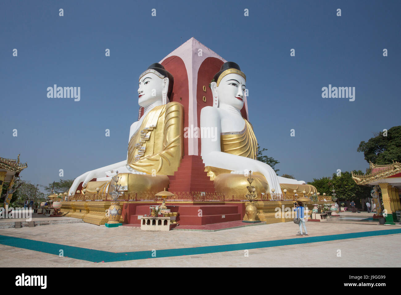 Myanmar, Pegu provincia, vicino a Bago Città, Kyaikpun Pagoda Foto Stock