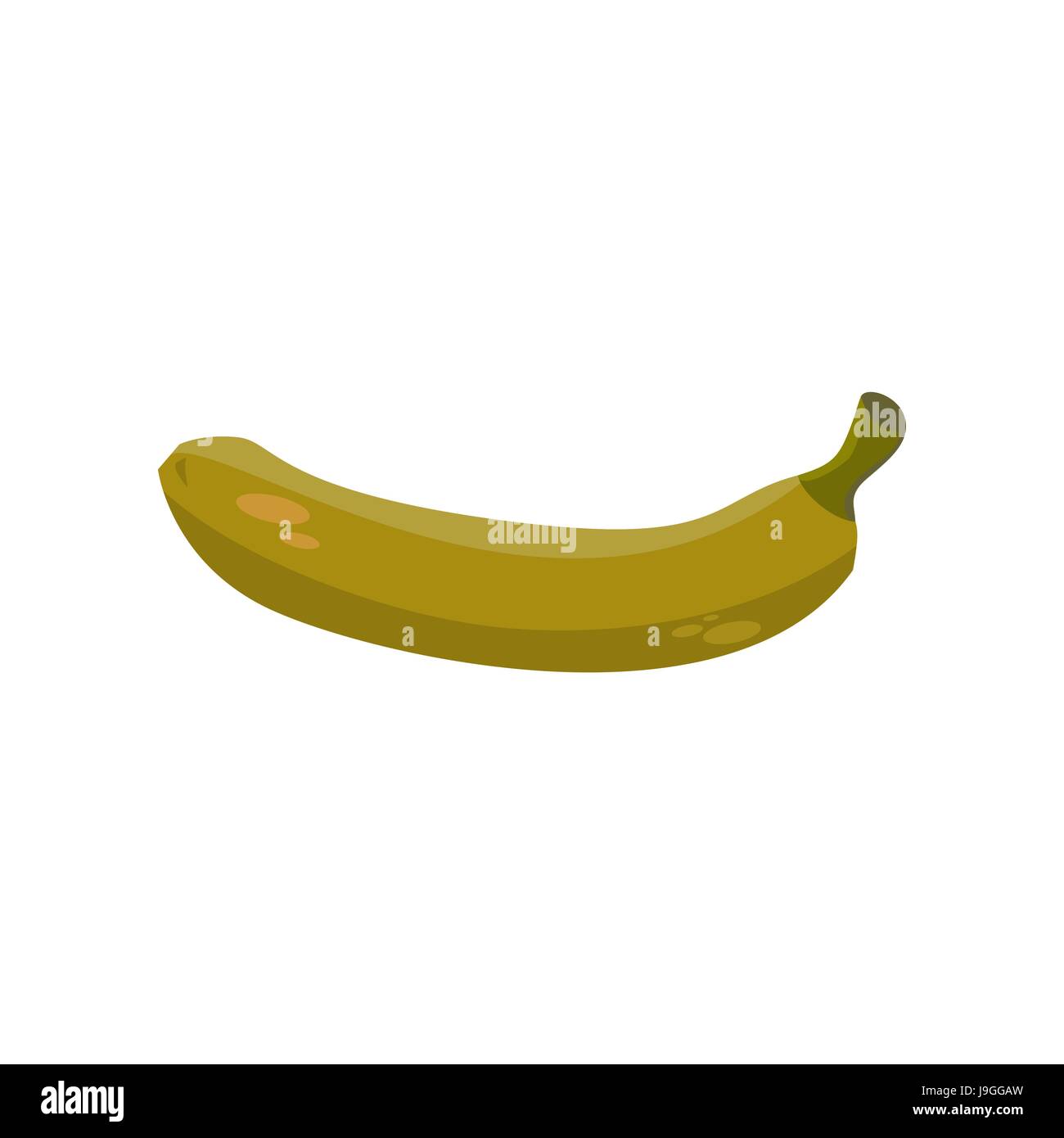 Banana marcia il giorno 2. Decaduta a frutto giallo. Vecchio rovinato feto Illustrazione Vettoriale
