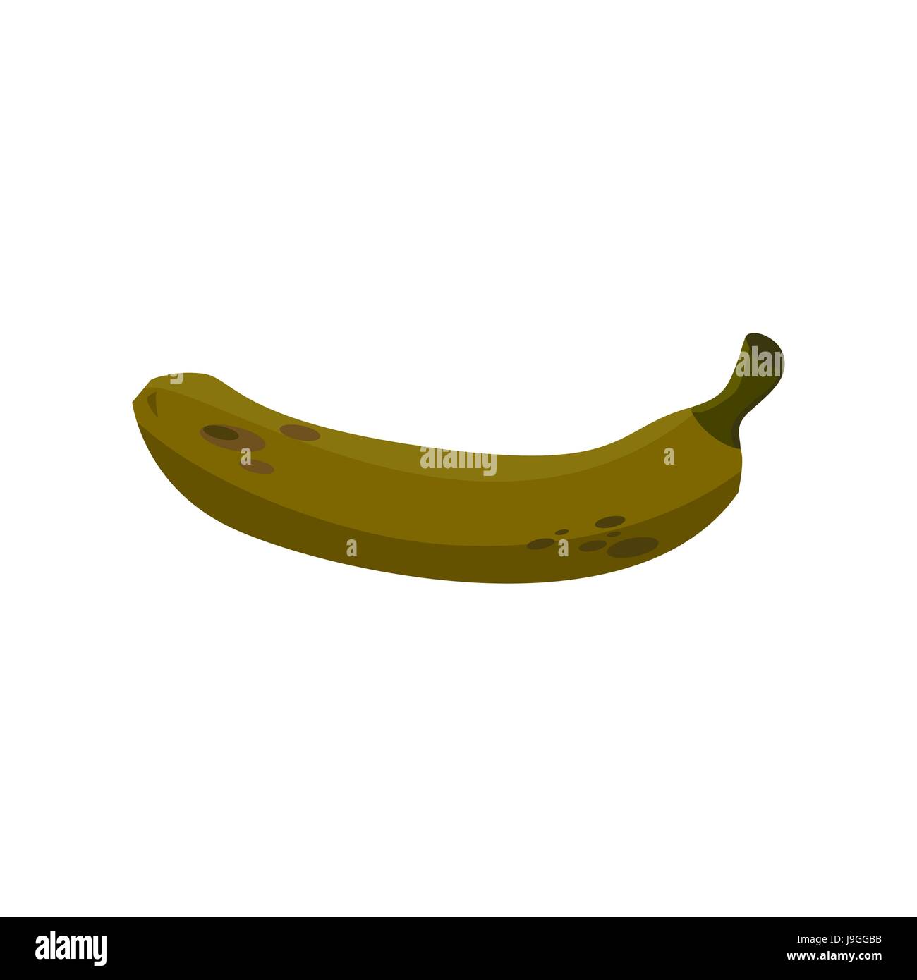 Banana marcia il giorno 3. Decaduta a frutto giallo. Vecchio rovinato feto Illustrazione Vettoriale